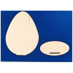 Jajko 18cm Wielkanocne z podstawką    / SKLEJKA  #3mm